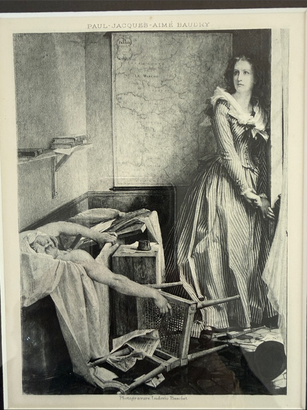 THE MURDER OF MARAT by Paul-Jacques-Aime Barry Framed Print